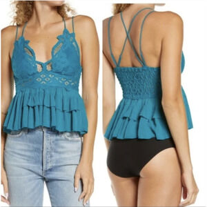 Free People Adella Cami in Teal size S